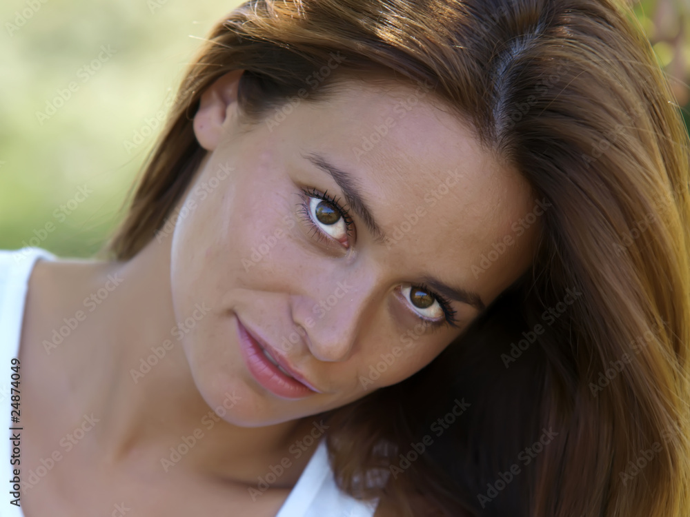 Fototapeta premium Chica con melena