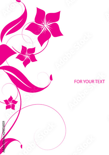 Abstract flowers background with place for your text