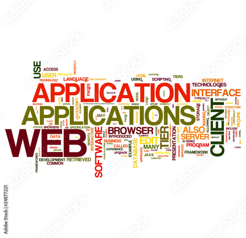Web Applications Word Collage