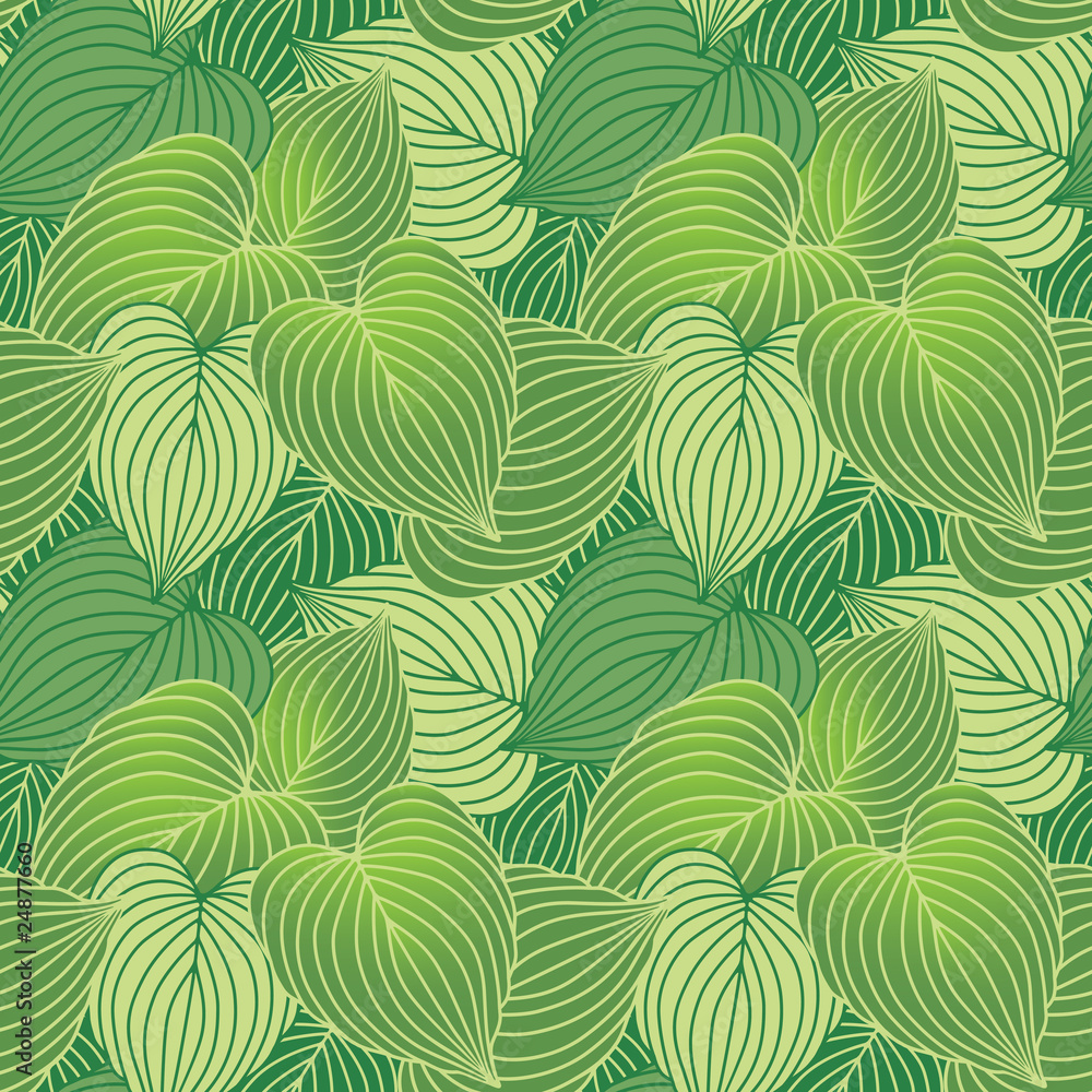 Hosta Leaf Pattern_Green Hosta Leaf Pattern_Green