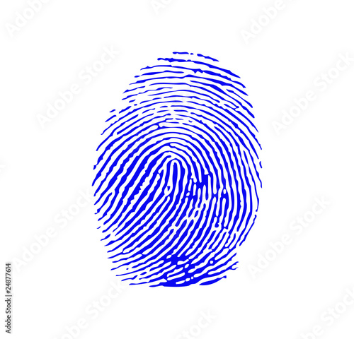 Blue fingerprint vector