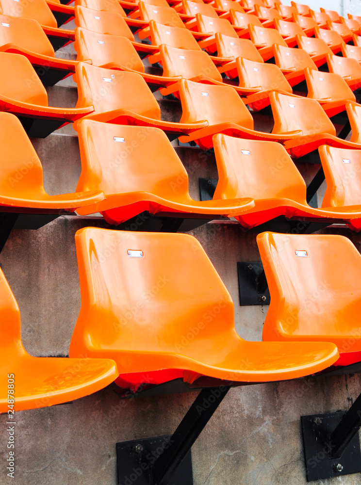 Obraz premium orange seat in stadium
