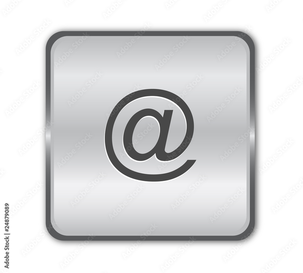 Fototapeta premium Chrome email button vector