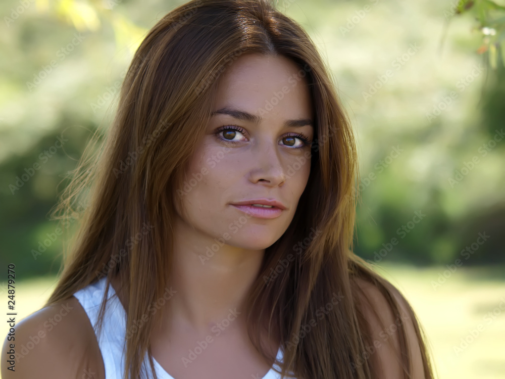 Fototapeta premium Chica con melena