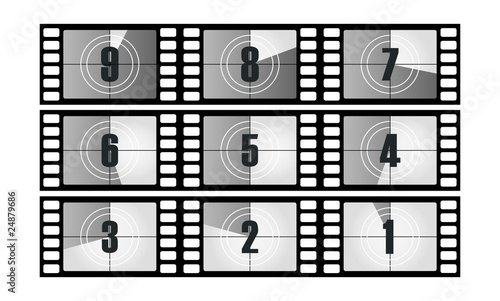 Film countdown vector