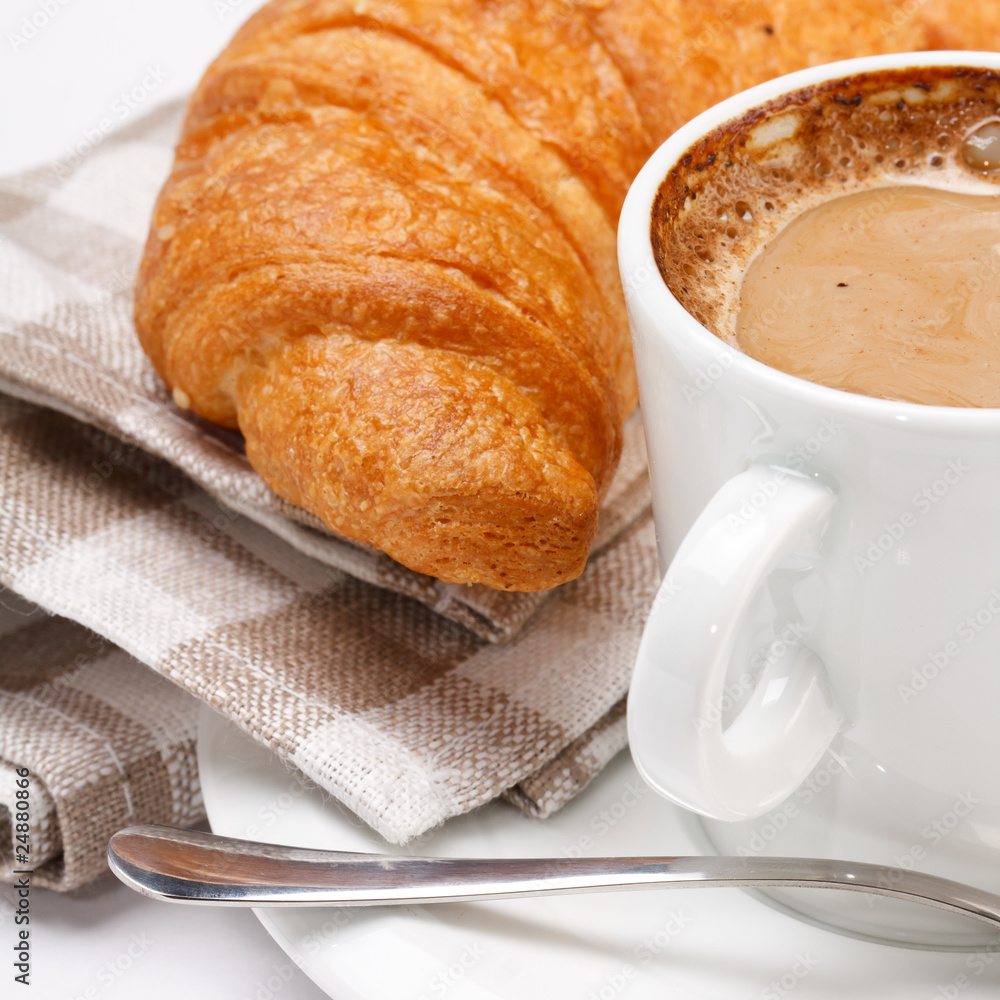 coffee and croissant coffee and croissant