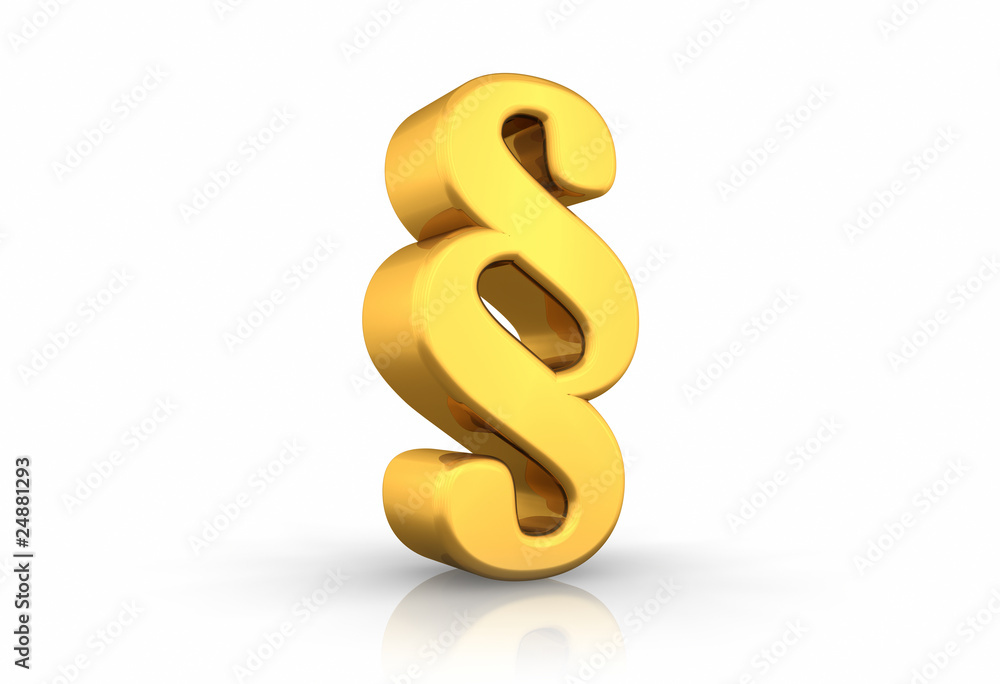 Gold Paragraph Sign Gold Paragraph Sign