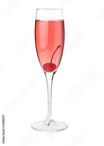 Rose champagne glass