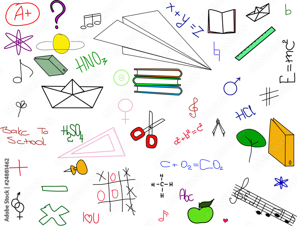 School symbols. Vector