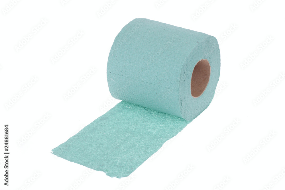 Obraz premium Roll of the green toilet paper