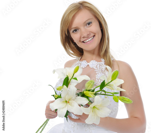 bride with a bouquet photo