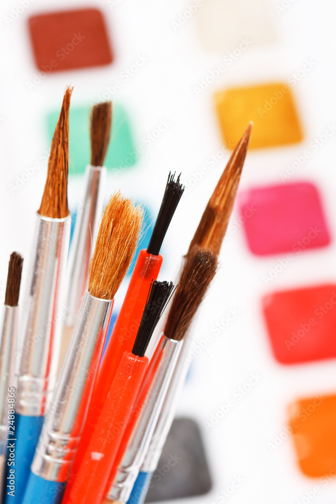 Obraz premium paints with brushes
