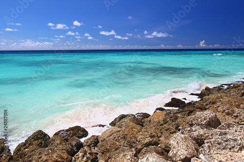 Atlantic Ocean from the rocky coast of Barbados