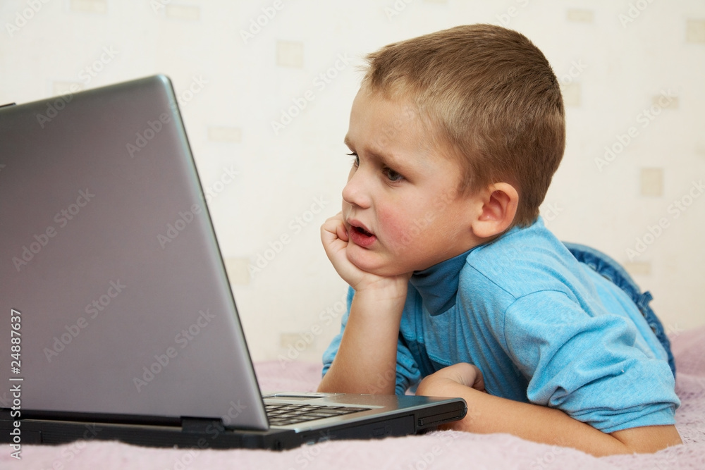 Schoolboy to laptop Schoolboy to laptop