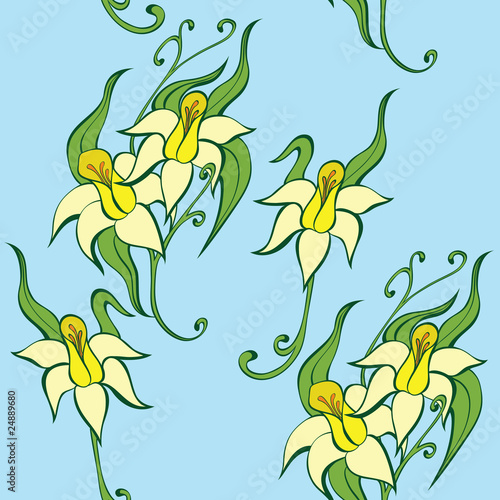 floral seamless pattern with