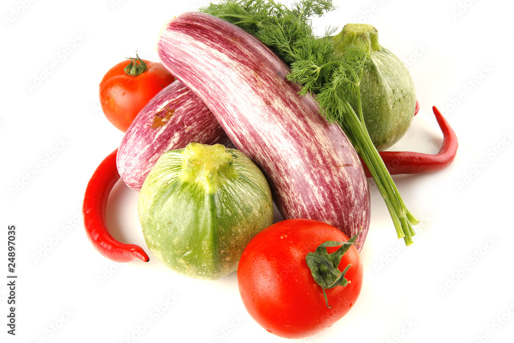 uncooked raw vegetables