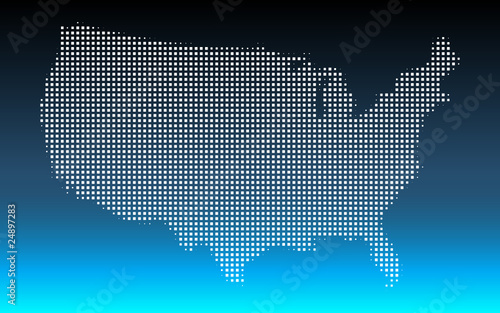 Pixel Dots USA Map