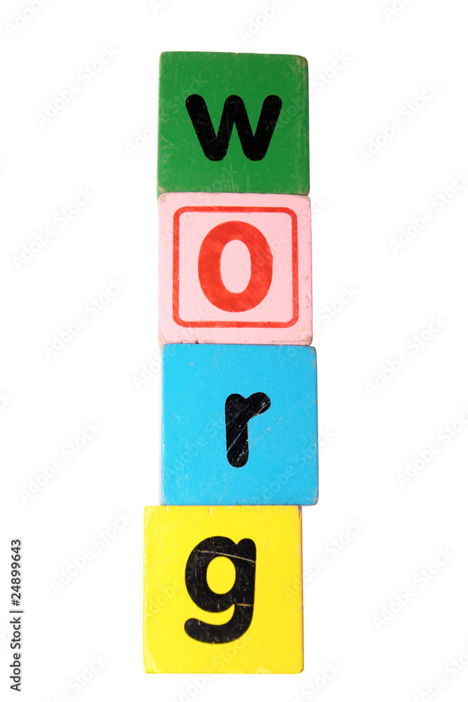 grow in toy play block letters with clipping path grow in toy play block letters with clipping path