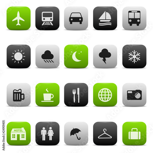 Satin Icons 1 - Travel and Weather