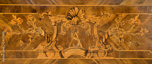 intarsia -detail from altar from Capuchins church