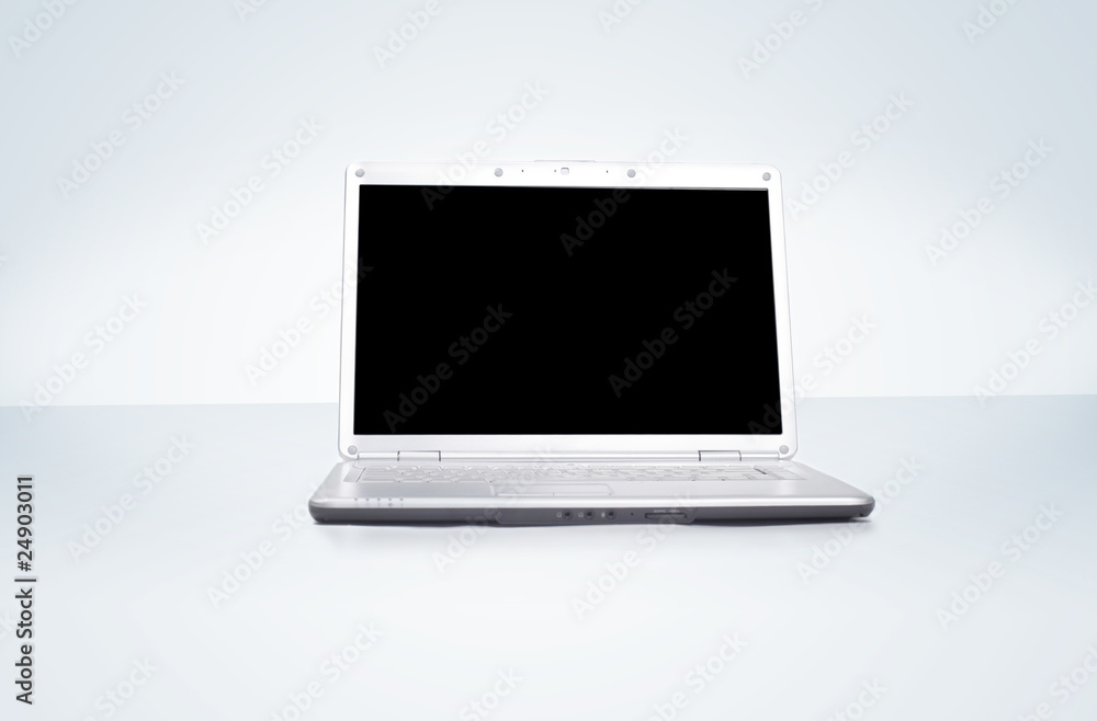 Professional Laptop isolated on gradient background Professional Laptop isolated on gradient background