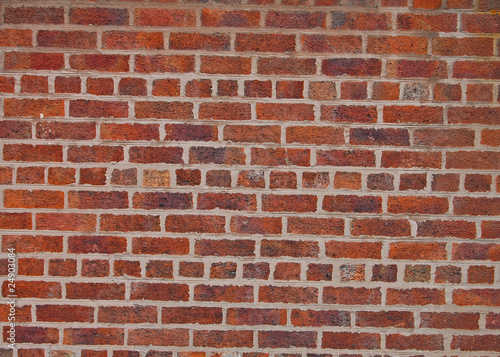weathered red brick wall for possible use as texture or as background 