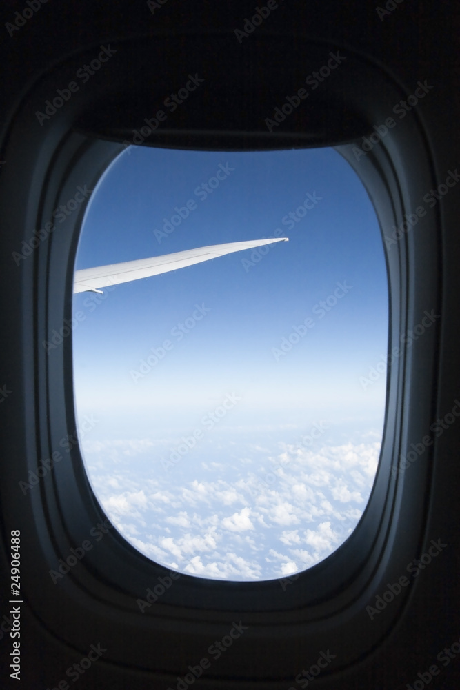 A view from the aeroplane's window A view from the aeroplane's window