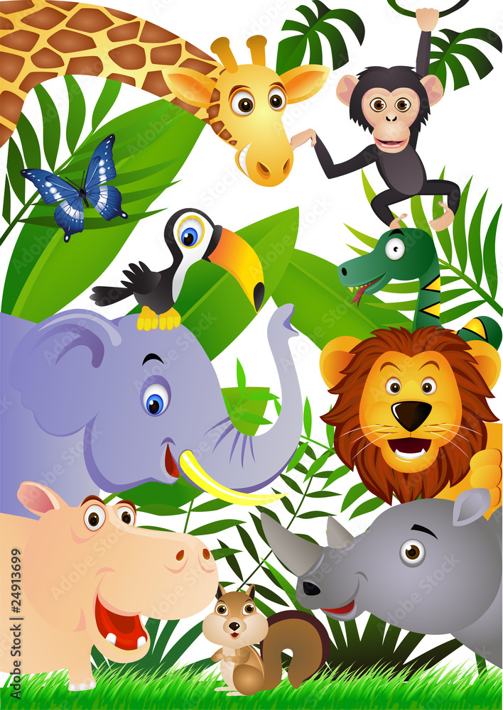 Naklejka premium Animal cartoon