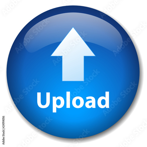 UPLOAD Web Button (arrow download internet data transfer files)