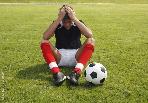 Enttäuschter Fussballer