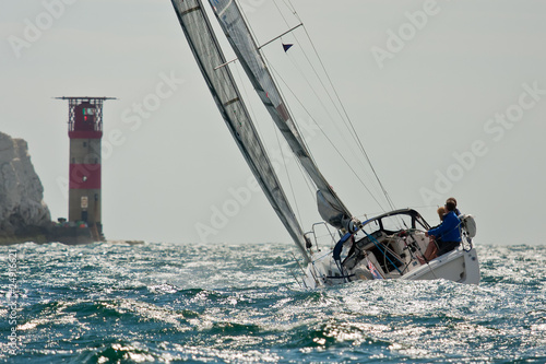 Sailing at the Needles