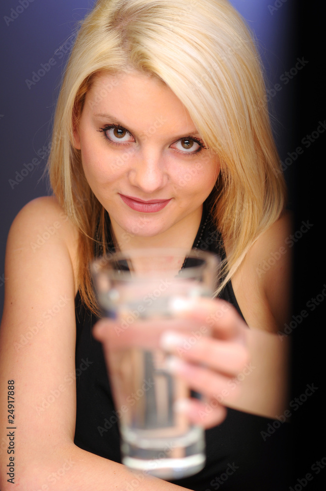 The portrait of the attractive blonde woman The portrait of the attractive blonde woman