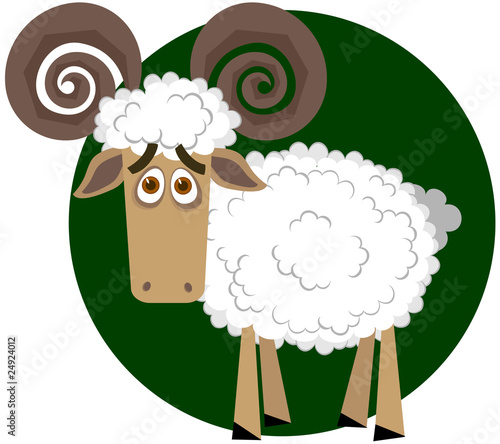 Silly ram. A vector illustration