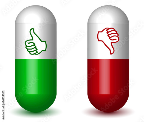 Thumbs Up & Down Capsule Pills