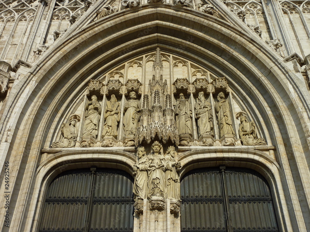 Main entrance gate of Brussels Cathedral
