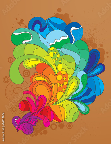 Cheerful attractive composition. Vector illustration.
