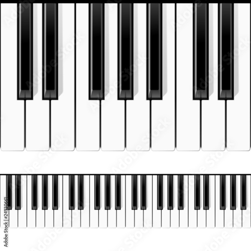 Piano keys. Seamless illustration.