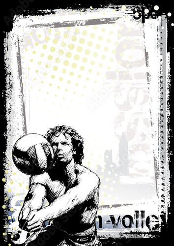 beach volleyball background