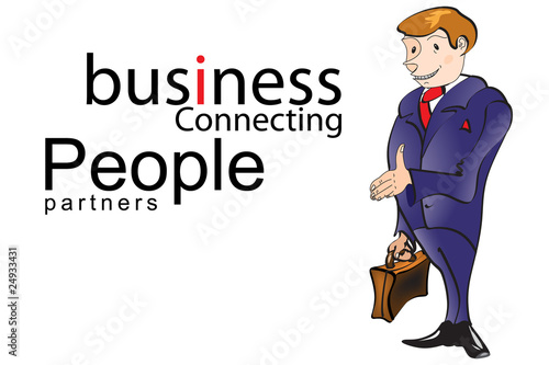 Business Man with suitcase