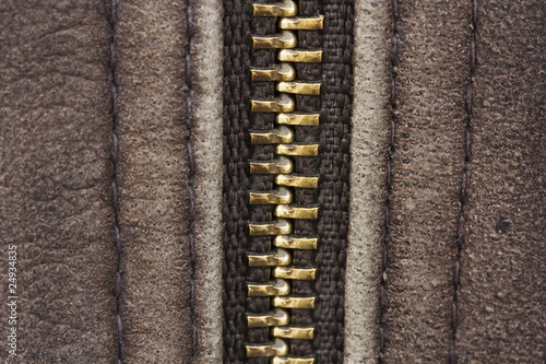 Obraz na płótnie brown leather with zip