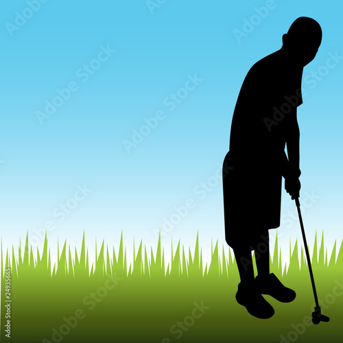 Man Playing Golf