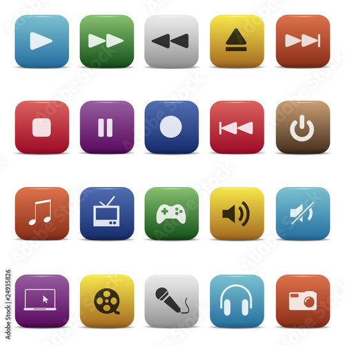 Colorful Webicons 08 - Entertainment