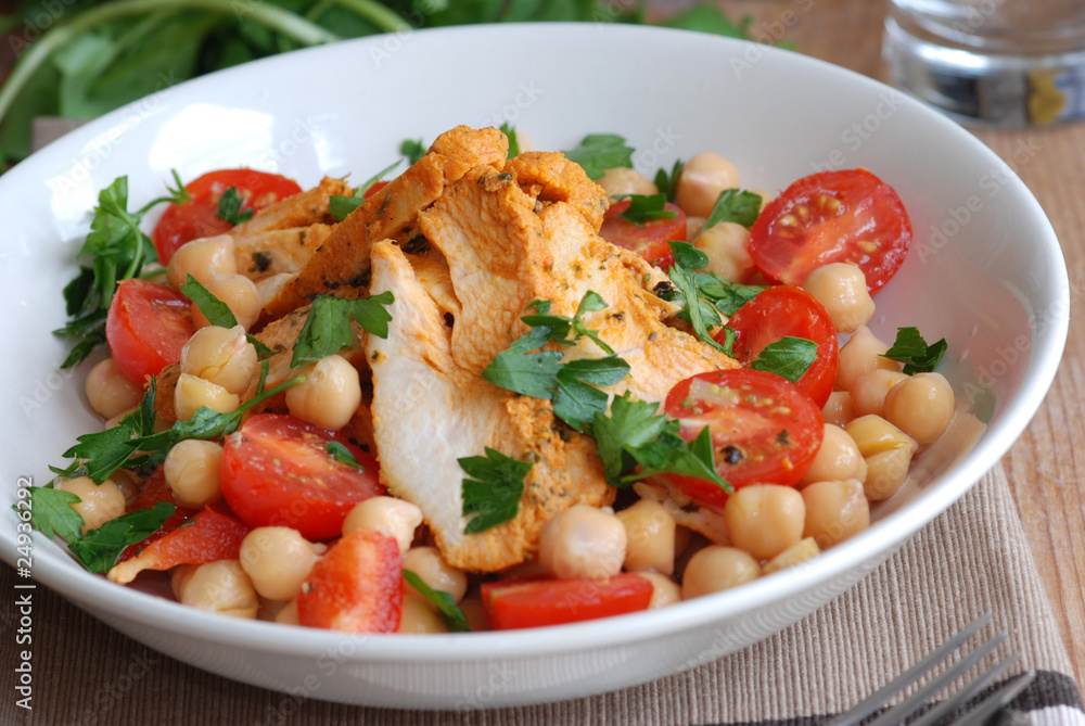 Spanish chicken and chickpea salad Spanish chicken and chickpea salad