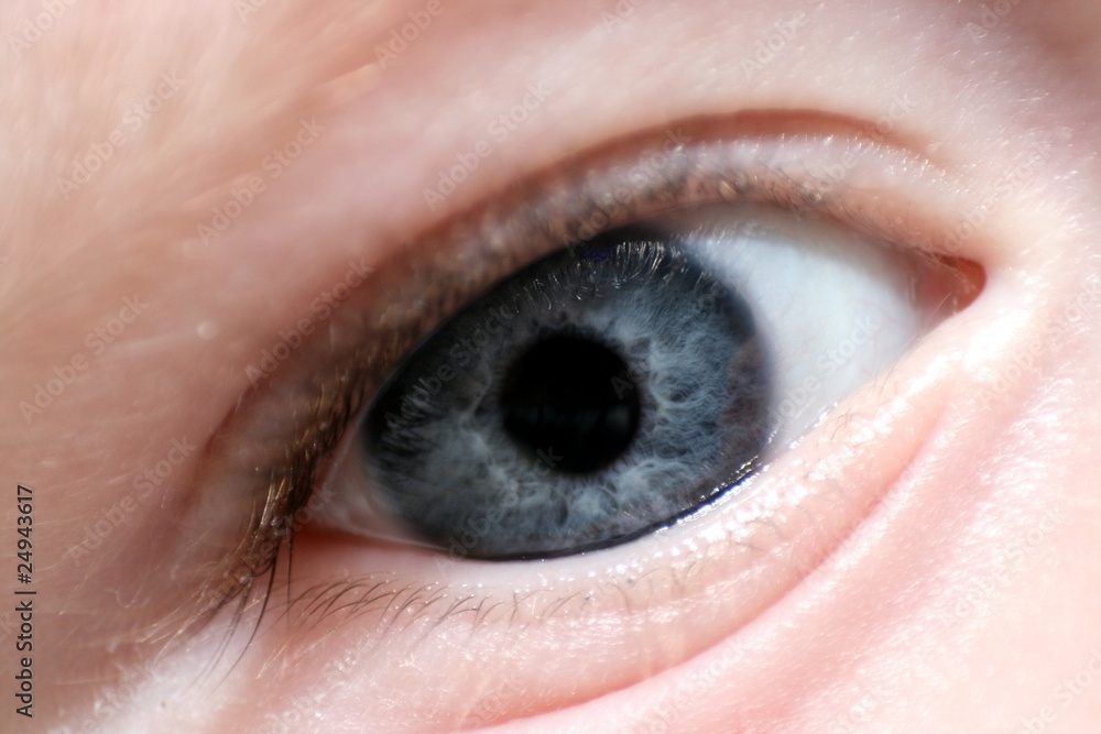 Fototapeta premium Oeuil bleue enfant