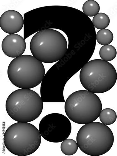 Questionmark with dark gray...