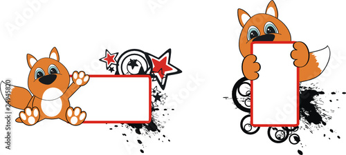 fox cartoon copyspace