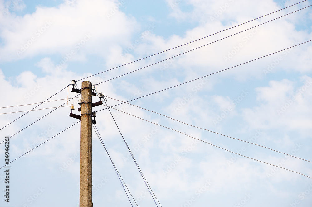 Concrete pole for power lines Concrete pole for power lines