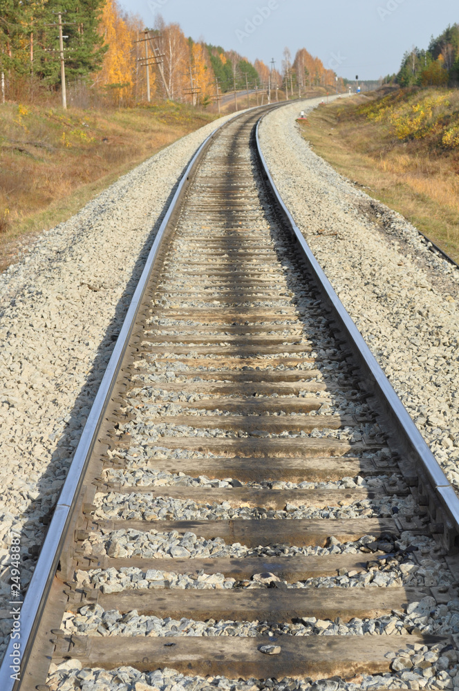 Fototapeta premium Rails and stones