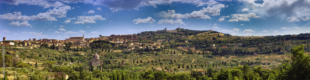 Panorama of ancient Italian city, Cortona