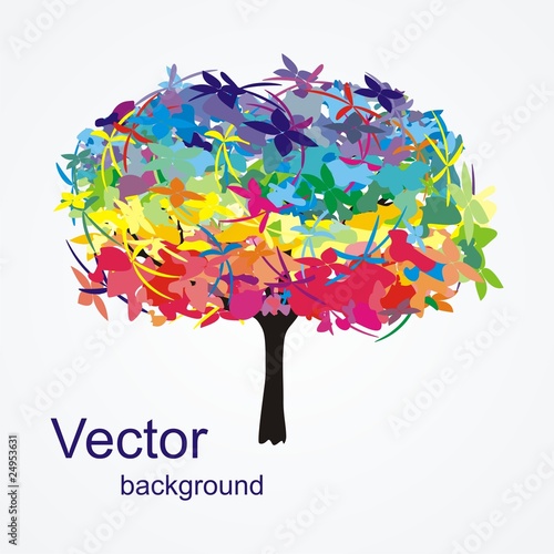 color abstract  tree